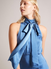 Синий комбинезон-халтер с брюками Ted Baker Ambriaa - Image 3 of 6