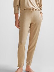 BOSS Natural Cuffed French Terry Cotton Joggers - Image 1 of 5