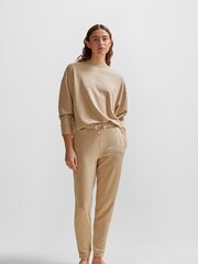 BOSS Natural Cuffed French Terry Cotton Joggers - Image 3 of 5