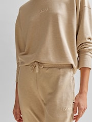 BOSS Natural Cuffed French Terry Cotton Joggers - Image 4 of 5