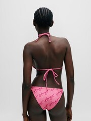 HUGO Pink Quick-Dry Bikini Bottoms With Handwritten Logos - Image 2 of 5