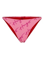HUGO Pink Quick-Dry Bikini Bottoms With Handwritten Logos - Image 5 of 5