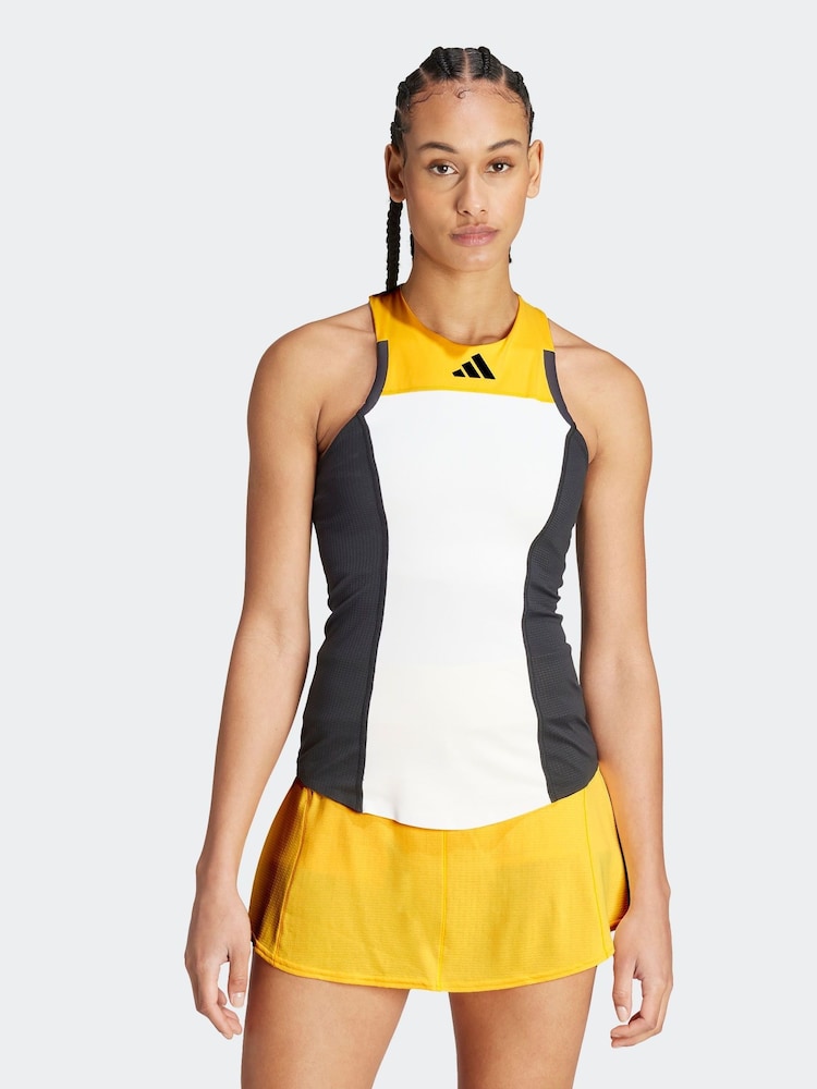 adidas Black/White Tennis Pro Tank - Image 1 of 8