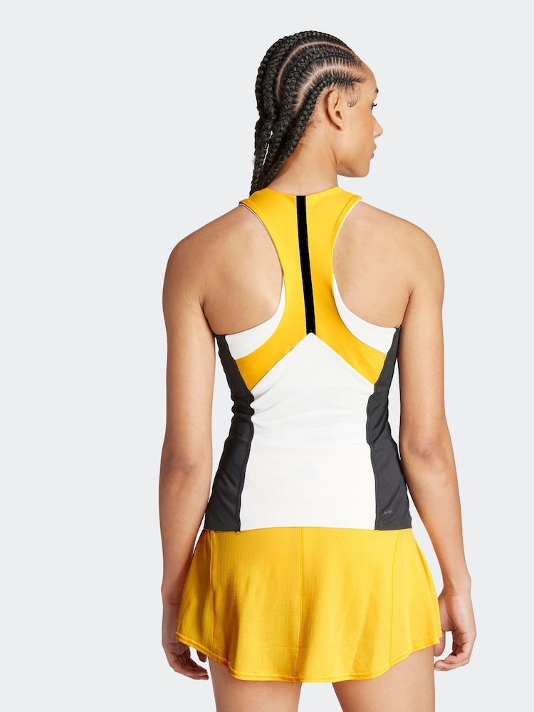 adidas Black/White Tennis Pro Tank - Image 2 of 8