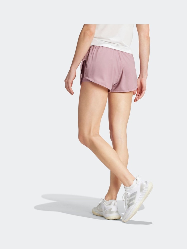 adidas Purple Adult Sport Club Tennis Shorts - Image 2 of 7