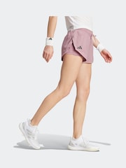 adidas Purple Adult Sport Club Tennis Shorts - Image 3 of 7