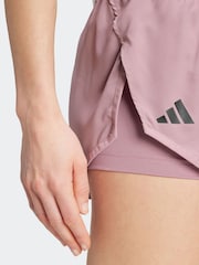 adidas Purple Adult Sport Club Tennis Shorts - Image 4 of 7