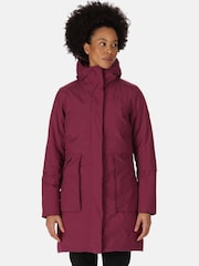 Regatta Womens Purple Yewbank Ii Longline Waterproof Padded Jacket - Image 1 of 4