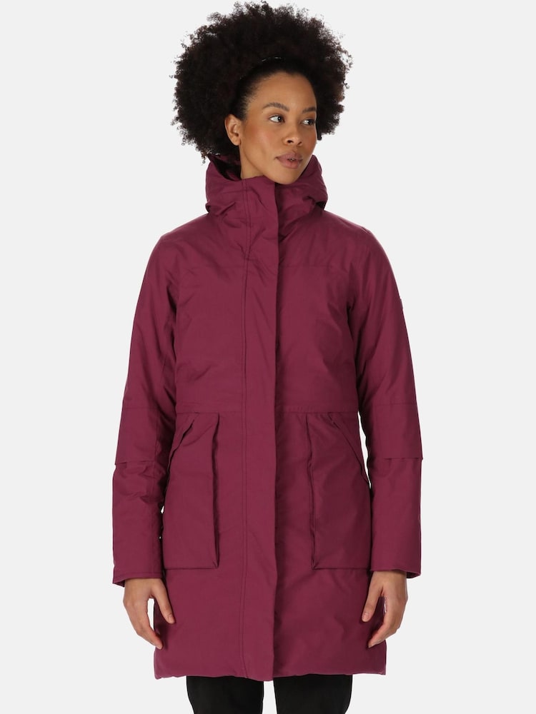 Regatta Womens Purple Yewbank Ii Longline Waterproof Padded Jacket - Image 1 of 4