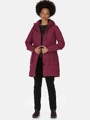 Regatta Womens Purple Yewbank Ii Longline Waterproof Padded Jacket - Image 3 of 4