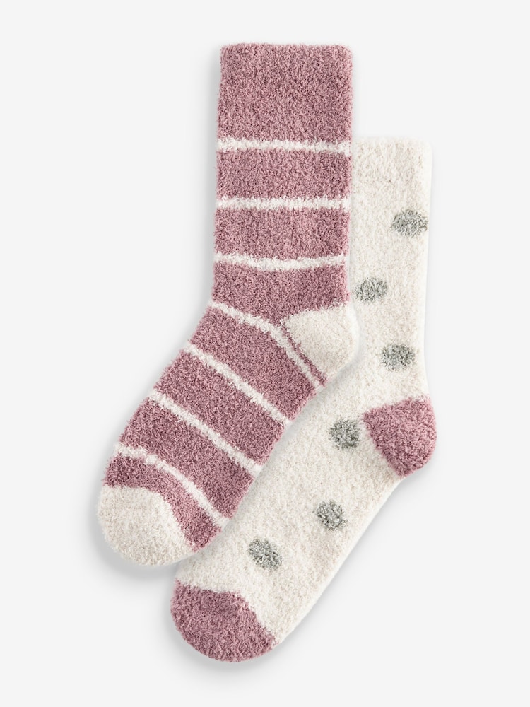 Pink & Weiß - Kuschelige Socken im 2er-Pack - Bild 1 von 4 Pink & Weiß - Kuschelige Socken im 2er-Pack - Bild 1 von 4