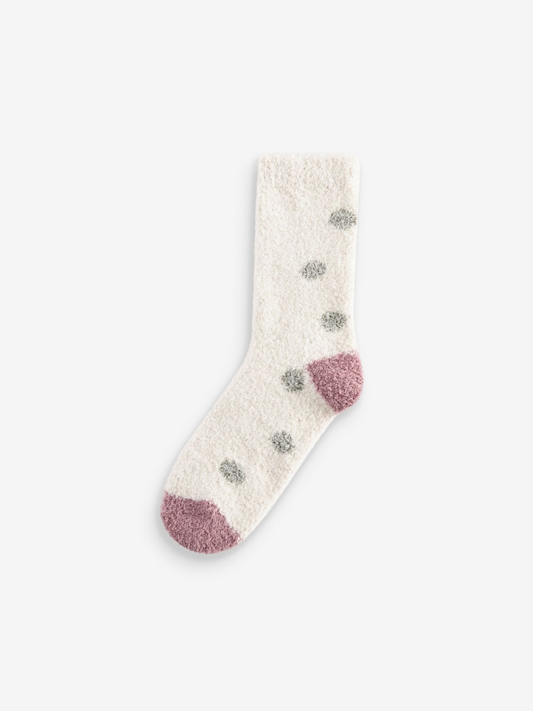 Pink/White Cosy Ankle Socks 2 Pack - Image 2 of 4