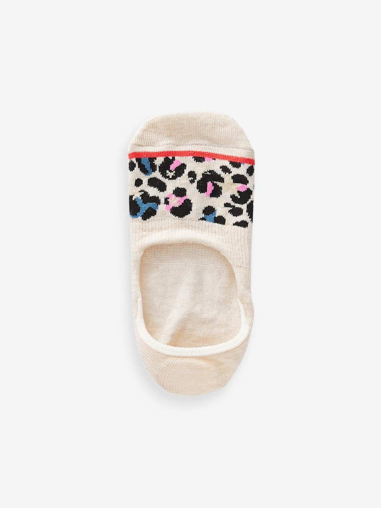 Oatmeal Animal Sparkle Invisible Socks 5 Pack - Image 2 of 6