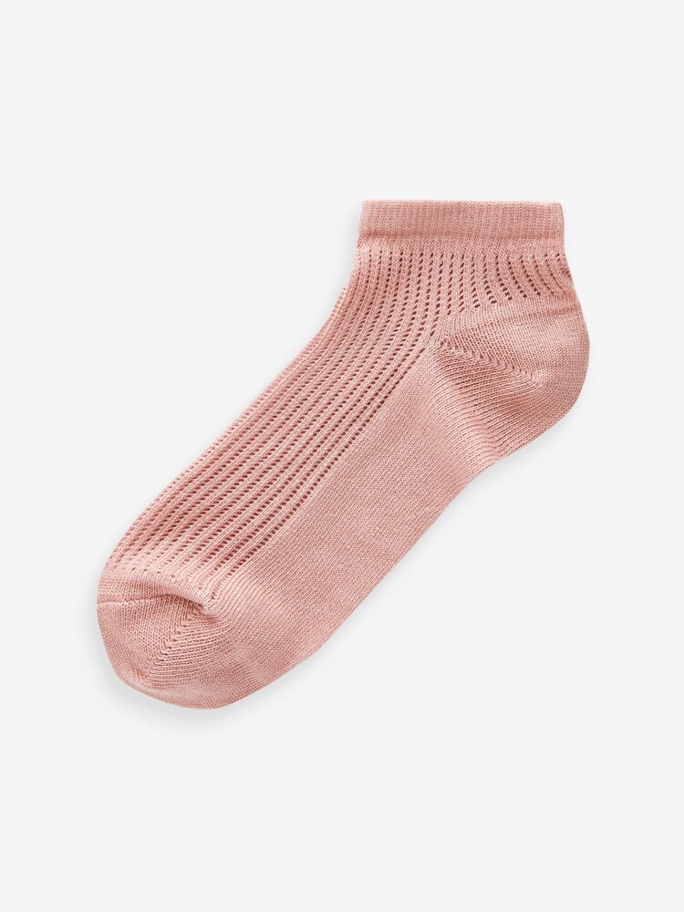 Pink/Navy/White Pellerine Trainers Socks 3 Pack - Image 2 of 4