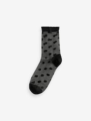 Black Sheer Ankle Socks 2 Pack - Image 2 of 5