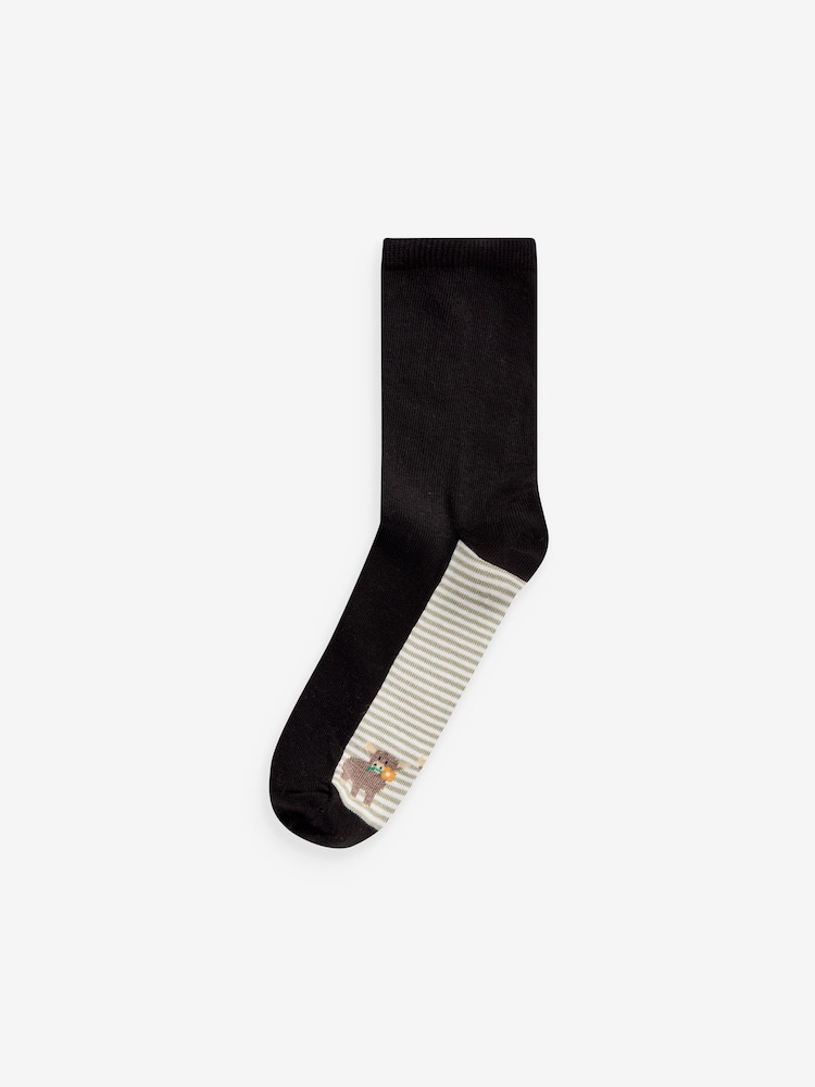 Hamish The Highland Cow Footbed Ankle Socks 5 Pack - Image 6 of 6 Hamish The Highland Cow Footbed Ankle Socks 5 Pack - Image 6 of 6