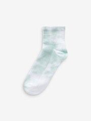 Pink/Lilac/Teal Tie Dye Cushion Sole Cropped Ankle Socks 3 Pack - Image 4 of 4