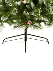 Premier Decorations Ltd Green Sugar Pine PVC Christmas Tree 7ft with Iced Tips, Berries & Cones - Image 2 of 3