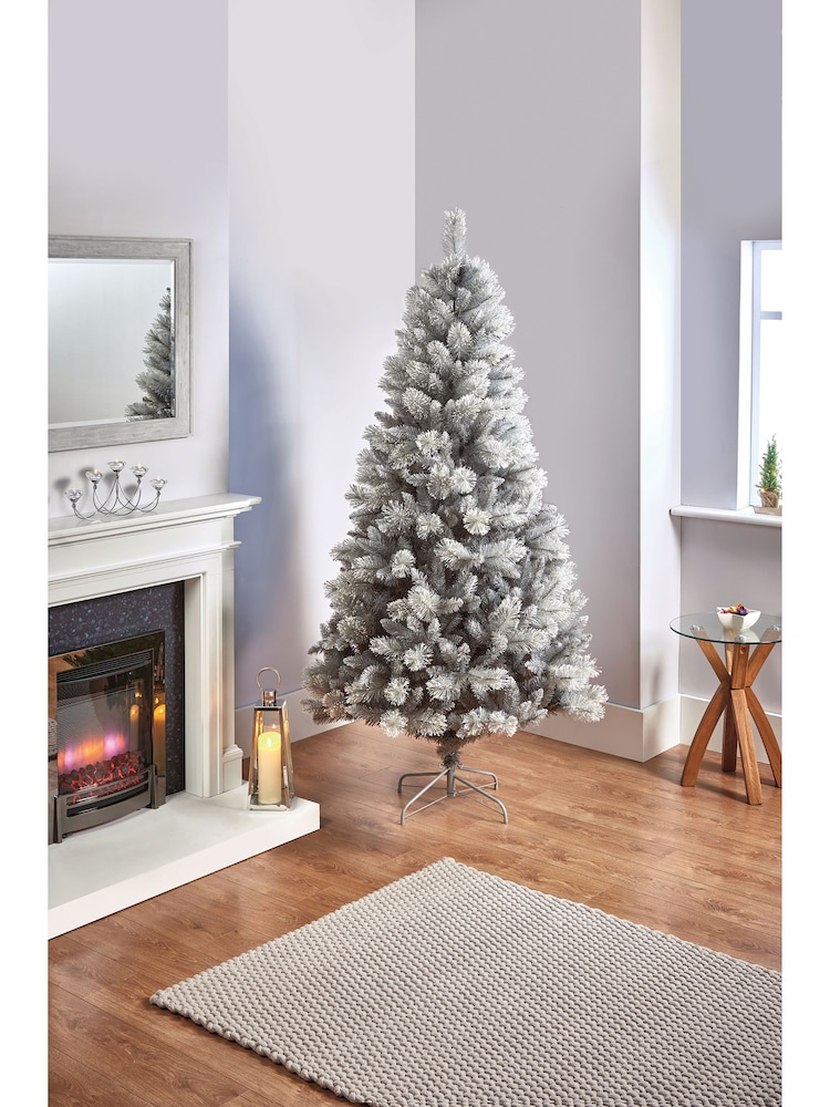 Premier Decorations Ltd Green Snowy Snow Tipped Fir 6ft Christmas Tree - Image 1 of 4