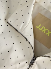 JJXX White Zip Up Polka Dot Jacket - Image 5 of 5