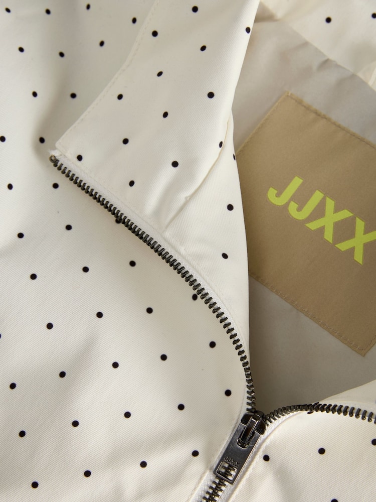 JJXX White Zip Up Polka Dot Jacket - Image 5 of 5