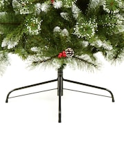 Premier Decorations Ltd Green Sugar Pine PVC Christmas Tree 6ft with Iced Tips, Berries & Cones - Image 4 of 4