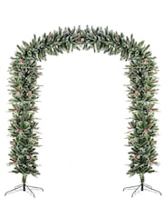 Premier Decorations Ltd Green 8ft New Jersey PE/PVC Tips Cones and Berries Christmas Tree Arch - Image 1 of 3