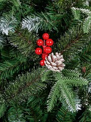 Premier Decorations Ltd Green 8ft New Jersey PE/PVC Tips Cones and Berries Christmas Tree Arch - Image 2 of 3