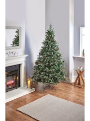 Premier Decorations Ltd Green 6ft Snowy Spruce Berry and Cone Christmas Tree - Image 1 of 4