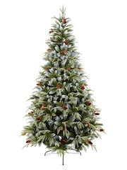 Premier Decorations Ltd Green 6ft Snowy Spruce Berry and Cone Christmas Tree - Image 2 of 4