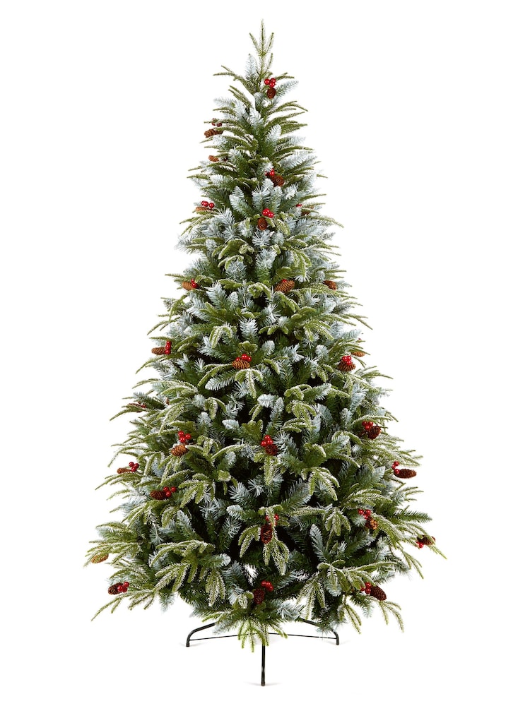 Premier Decorations Ltd Green 6ft Snowy Spruce Berry and Cone Christmas Tree - Image 2 of 4 Premier Decorations Ltd Green 6ft Snowy Spruce Berry and Cone Christmas Tree - Image 2 of 4