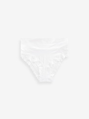 Blanc - Culotte Ultimate Comfort bordée de dentelle brossée - Image 4 de 4