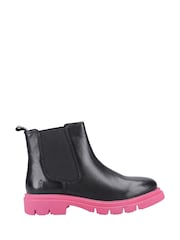 Schwarz und Pink - Hush Puppies Raya Chelsea-Stiefel - Bild 1 von 4