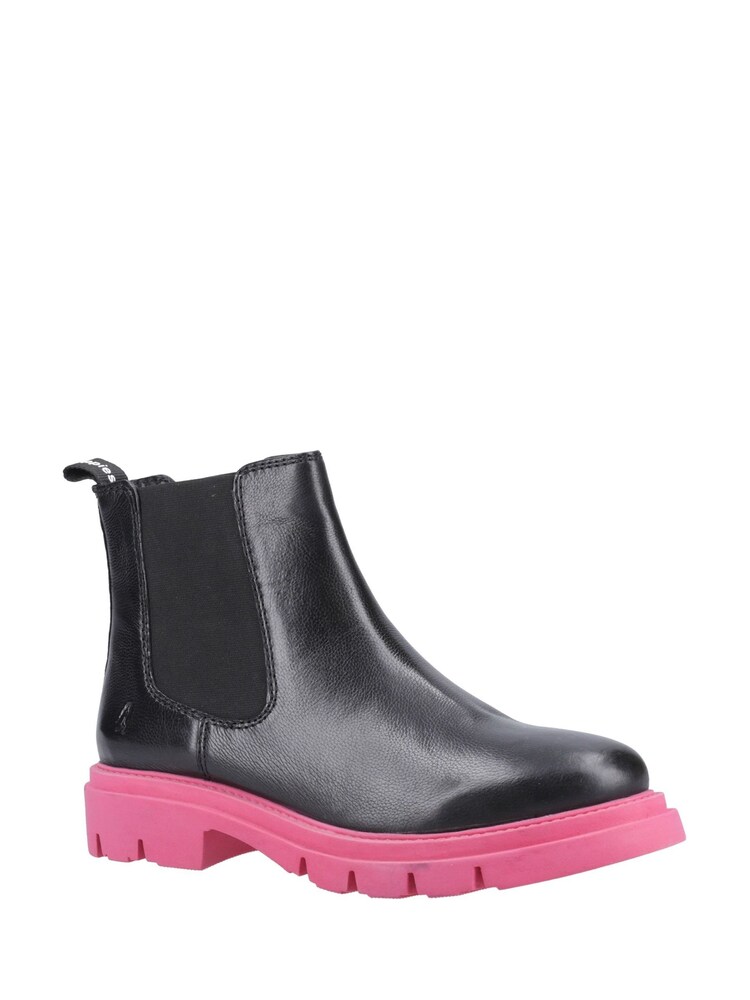 Schwarz und Pink - Hush Puppies Raya Chelsea-Stiefel - Bild 2 von 4