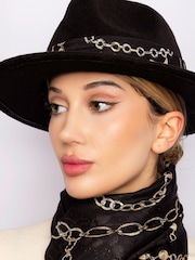 Bibi Bijoux Black 'Celestial Charmscape' Fedora Hat - Image 2 of 5
