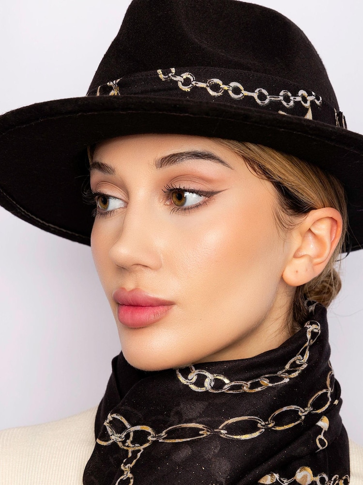 Bibi Bijoux Black 'Celestial Charmscape' Fedora Hat - Image 2 of 5