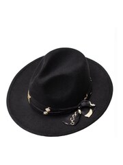 Bibi Bijoux Black 'Celestial Charmscape' Fedora Hat - Image 3 of 5