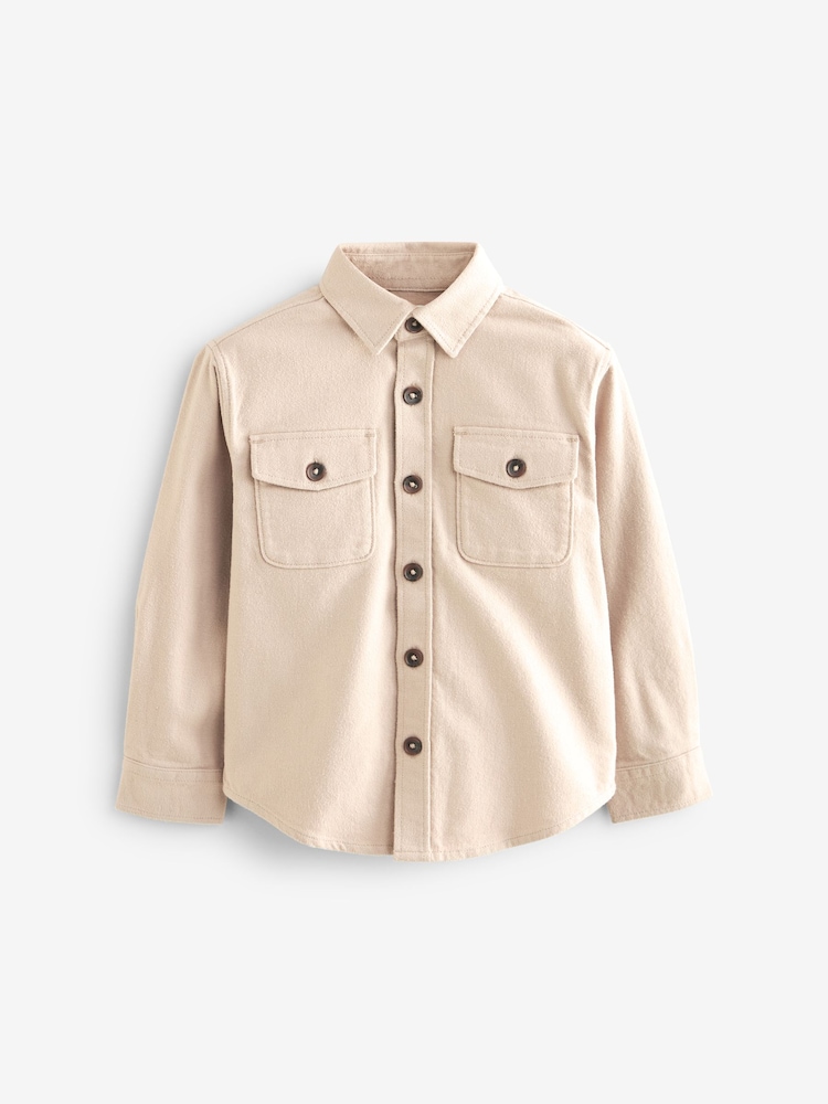 Neutral Twill Overshirt (3-16yrs) - Image 1 of 1