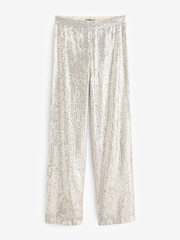 Sosandar Silver Sequin Wide Leg Trousers - Image 6 of 6
