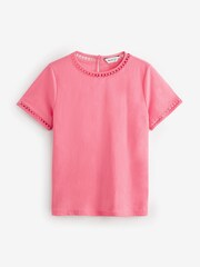 Pink Lace Insert T-Shirt - Image 1 of 1