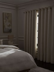 Natural Cream Madison Blackout/Thermal Eyelet Curtains - Image 1 of 5