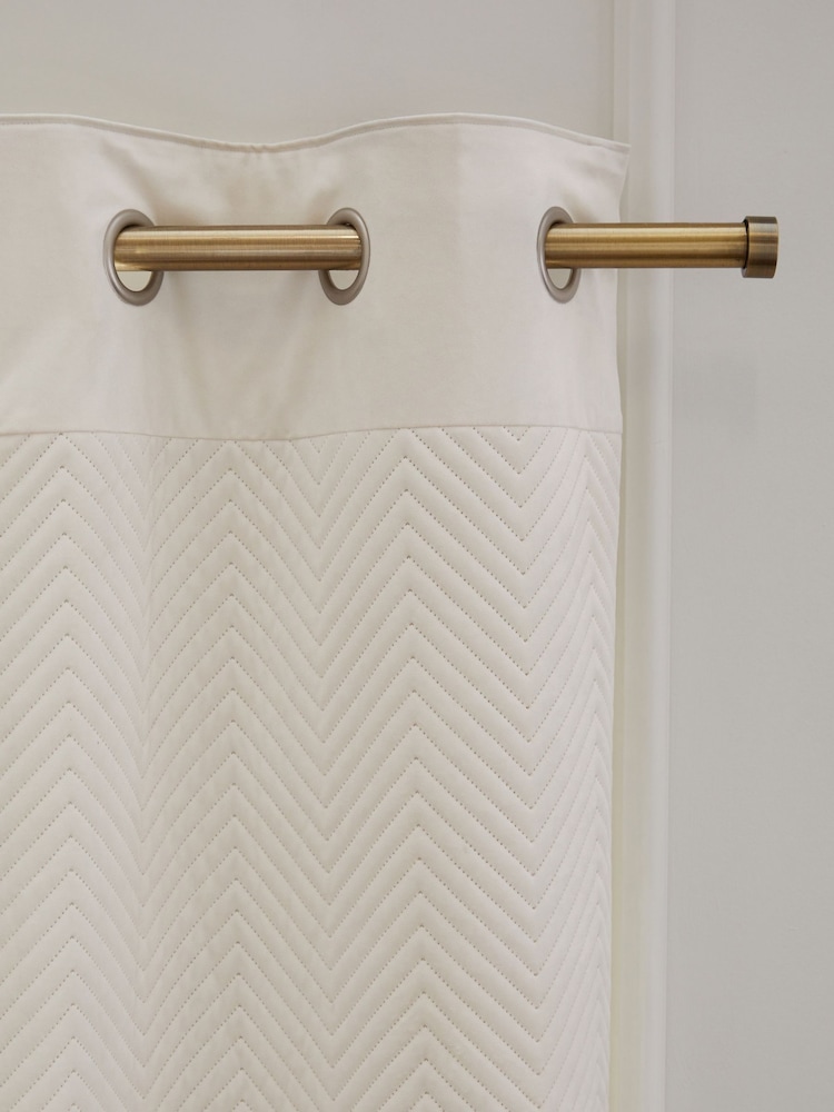 Natural Cream Madison Blackout/Thermal Eyelet Curtains - Image 4 of 5