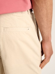 Joules Cream Corduroy Elasticated Waist Shorts - Image 4 of 6