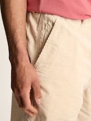 Joules Cream Corduroy Elasticated Waist Shorts - Image 5 of 6