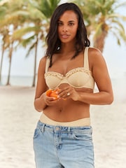 Yellow Gingham Rochelle Humes Yellow Gingham Non Padded Wired Bikini Top - Image 1 of 3