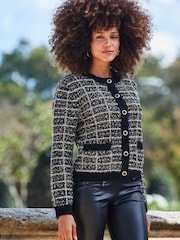 Sosandar Black Fleck Premium Chic Cardigan - Image 1 of 5