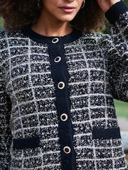 Sosandar Black Fleck Premium Chic Cardigan - Image 5 of 5
