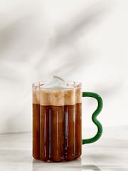 Pink Glass Wiggle Handle Mug - Image 2 of 3