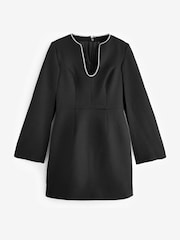 Sosandar Black Cape Sleeve Shift Dress With Diamante Trim - Image 6 of 6
