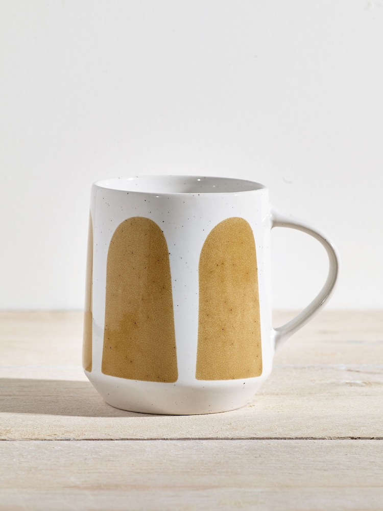 Ochre Yellow Abstract Mug - Image 1 of 3 Ochre Yellow Abstract Mug - Image 1 of 3